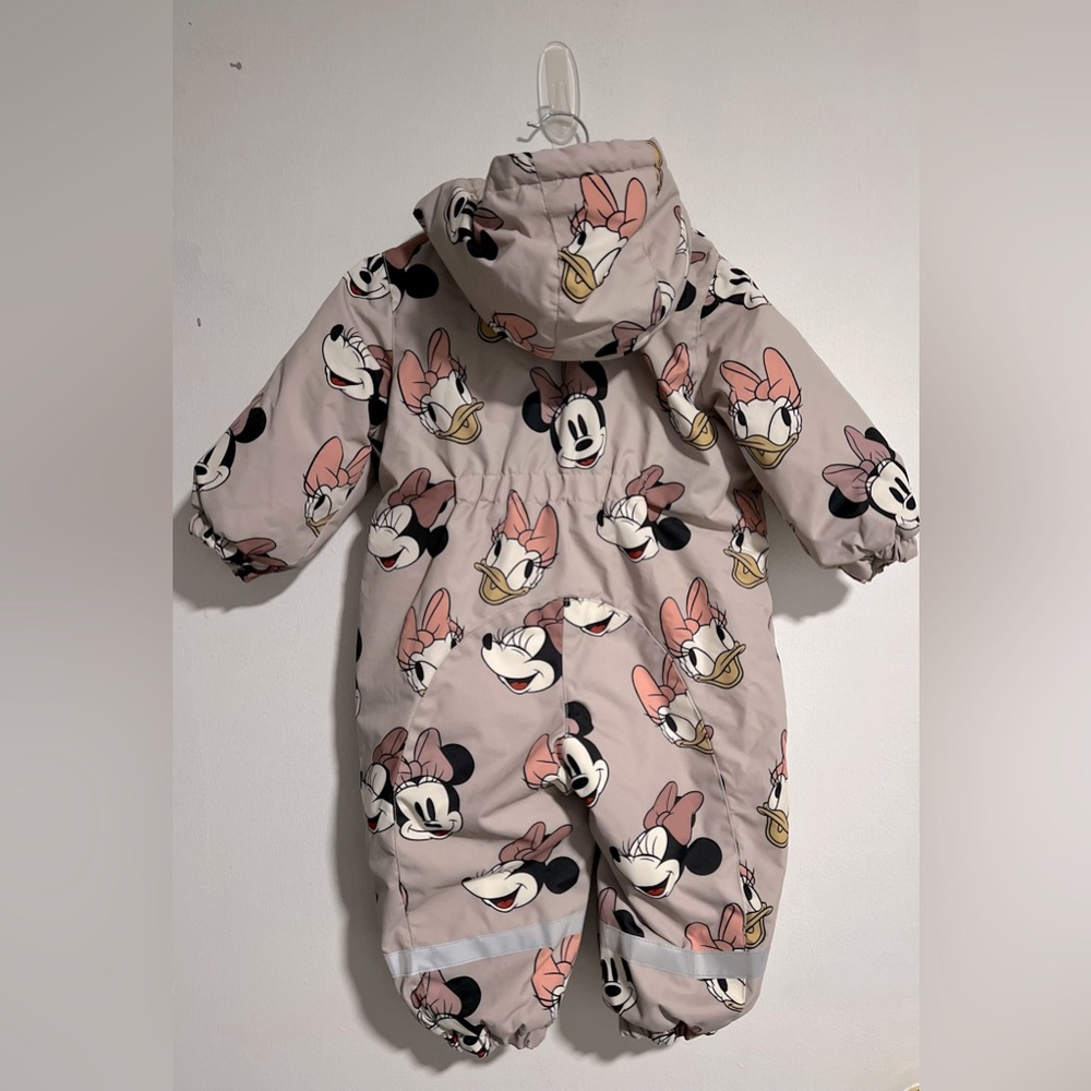 Minnie Mouse Water Repellent Snowsuit|Swimsuit:12months| Light Taupe - Picture 6 of 11